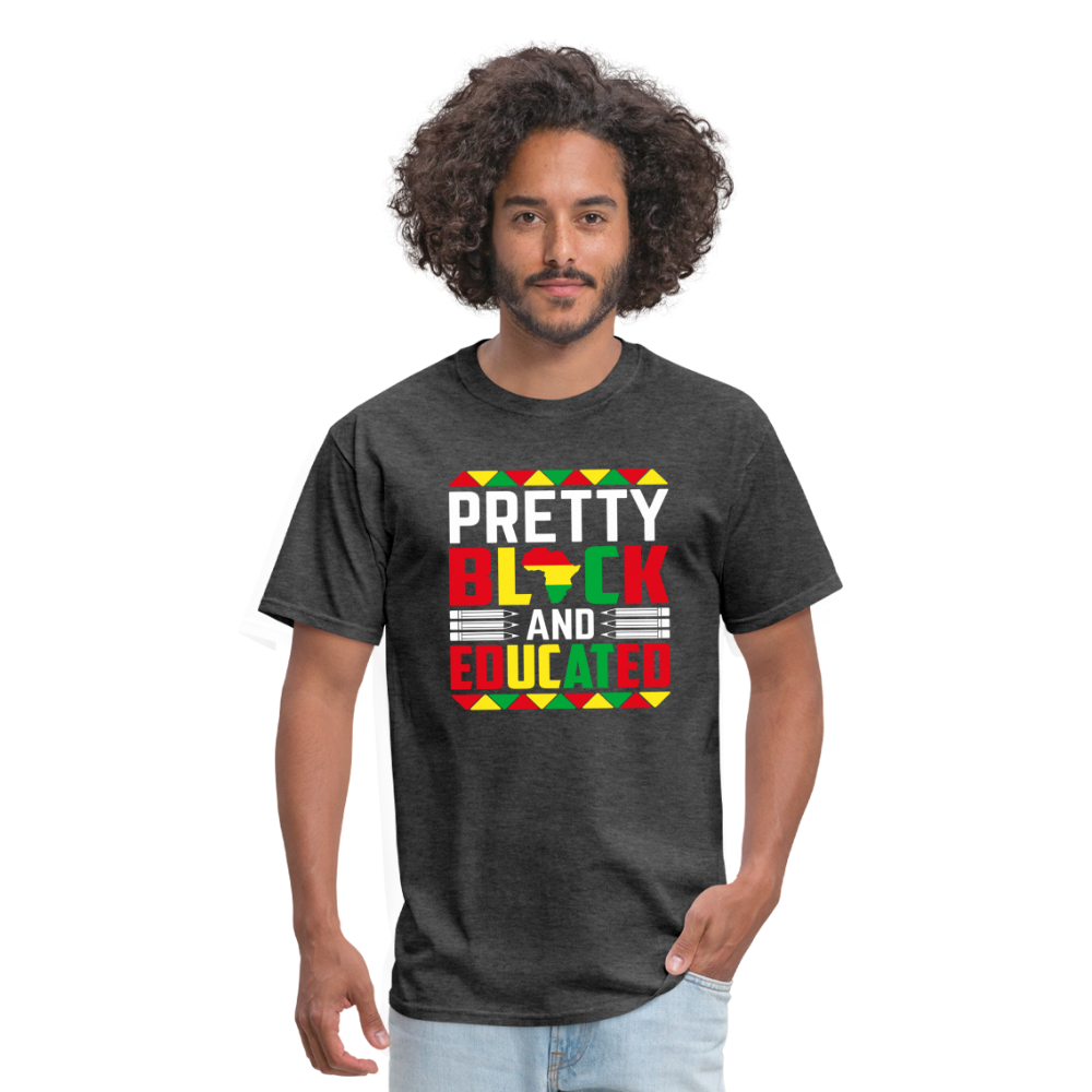 Pretty Black and Educated - Unisex Classic T-Shirt - heather black