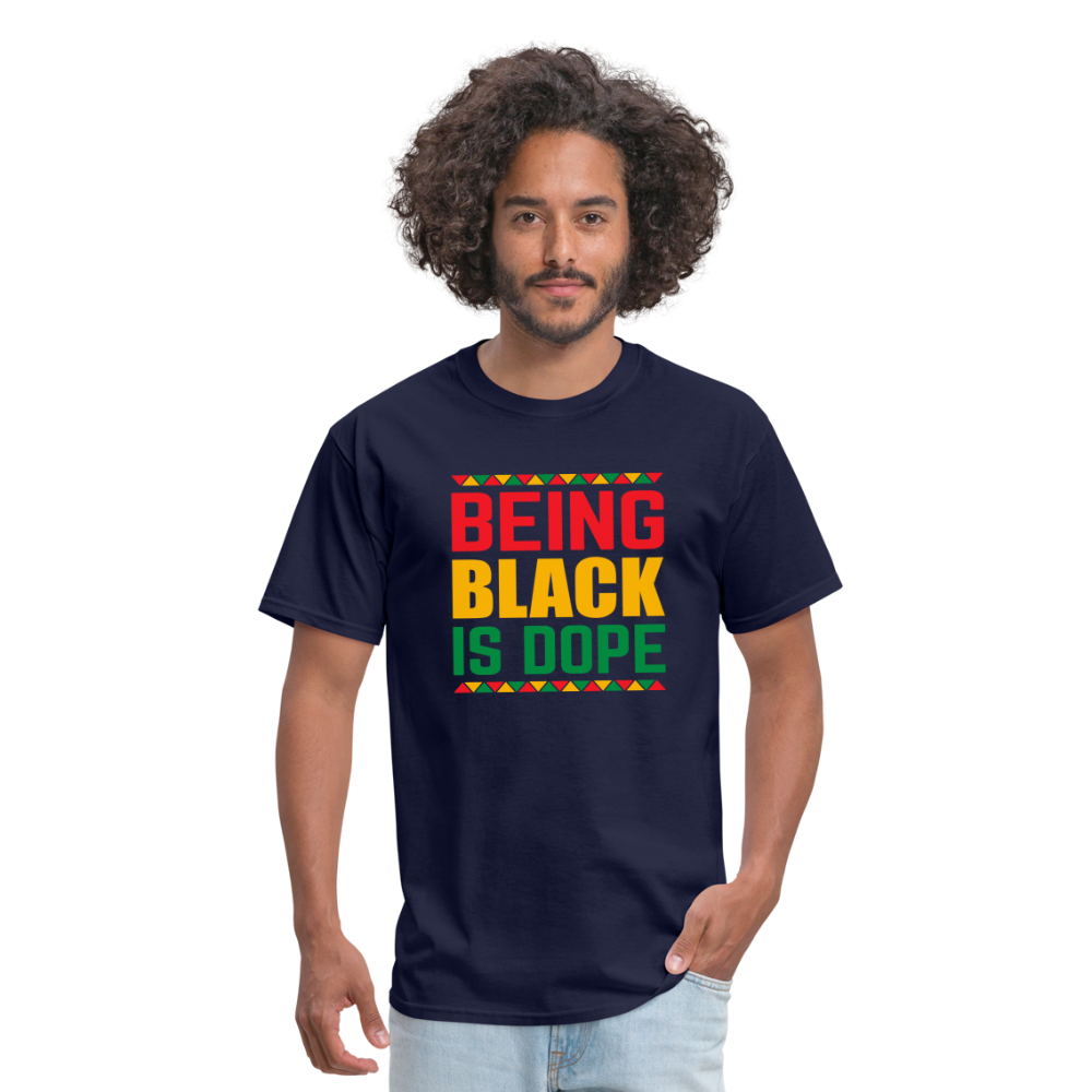 Being Black is Dope - Unisex Classic T-Shirt - navy