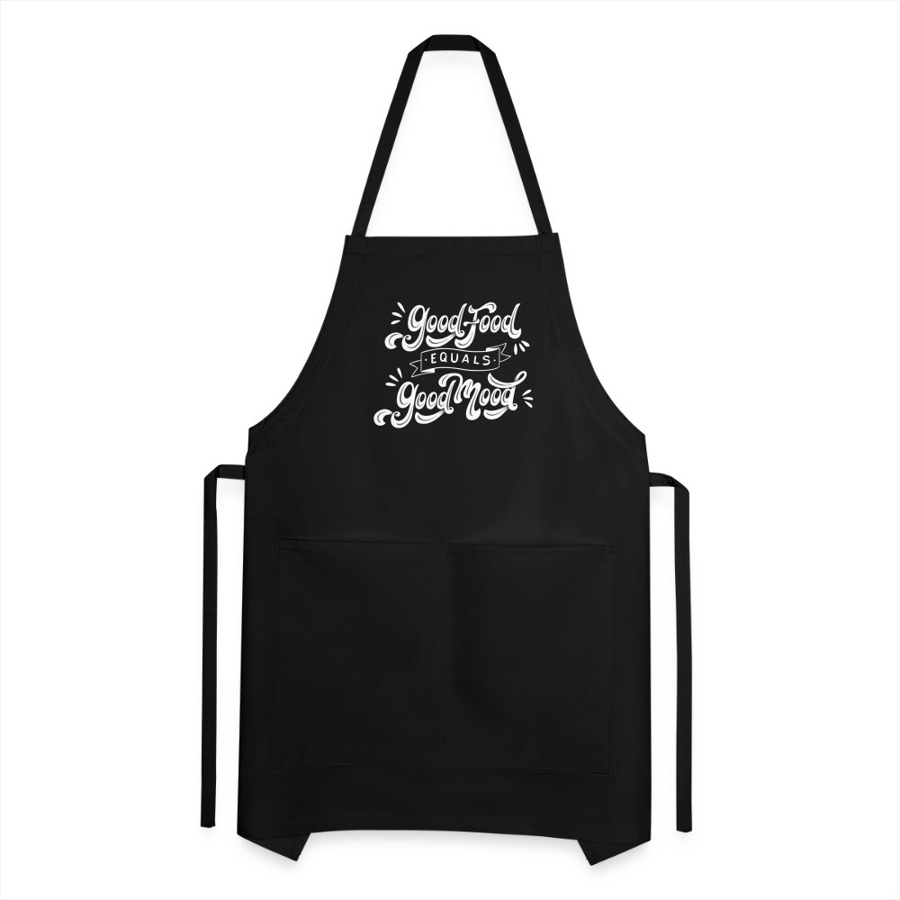 Good Food Good Mood - Adjustable Apron - black