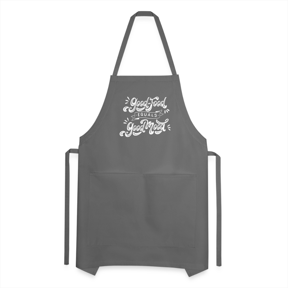 Good Food Good Mood - Adjustable Apron - charcoal