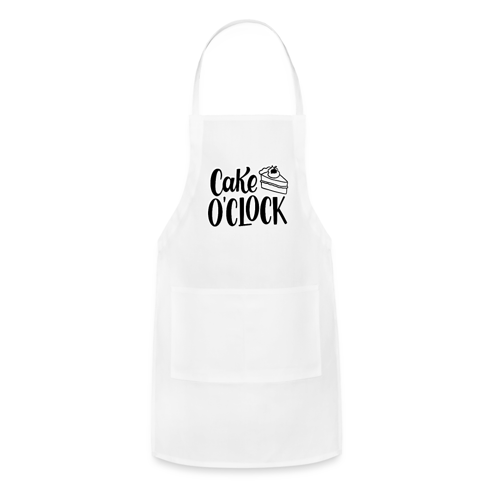 Cake o'Clock - Adjustable Apron - white