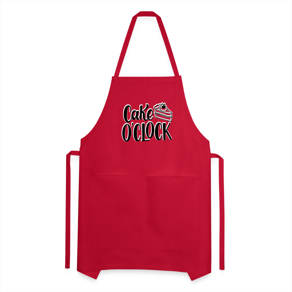 Cake o'Clock - Adjustable Apron - red