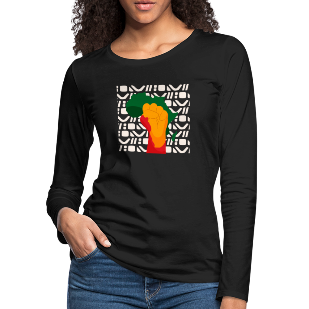 Rise up Africa - Women's Premium Long Sleeve T-Shirt - black