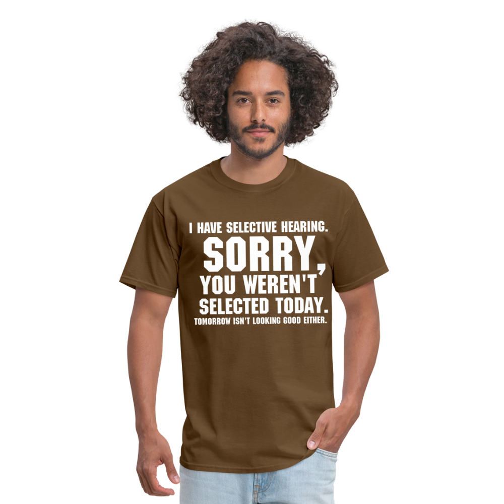 Selective Hearing T-Shirt - brown