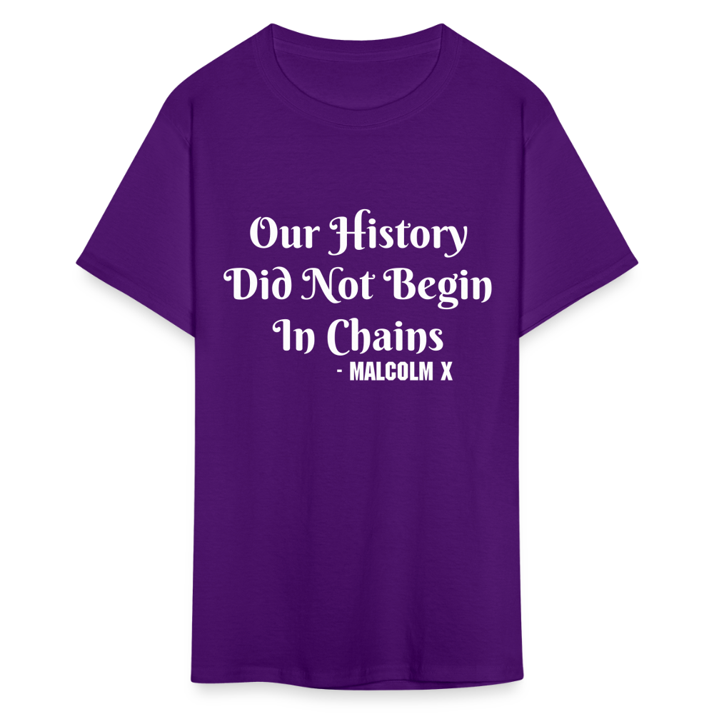 Our History - Malcolm X - T-Shirt - purple