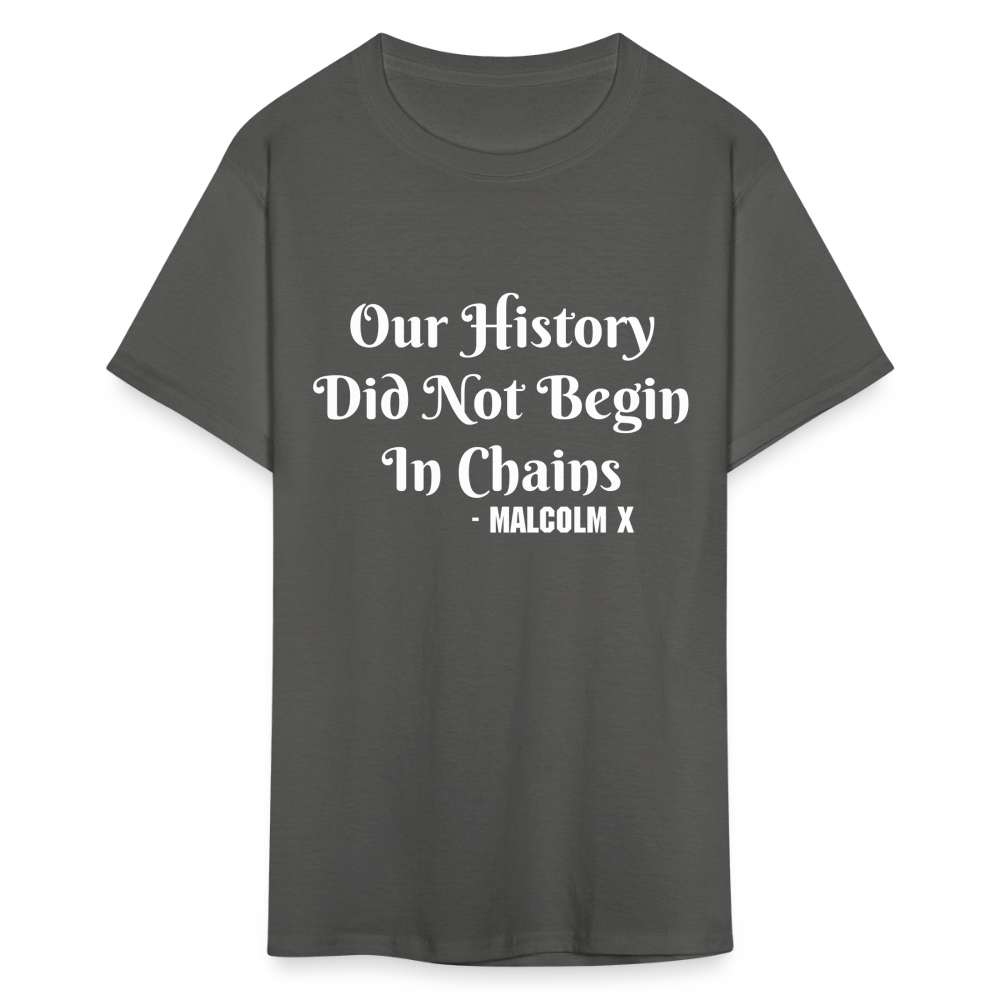 Our History - Malcolm X - T-Shirt - charcoal