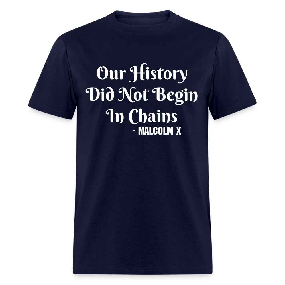 Our History - Malcolm X - T-Shirt - navy