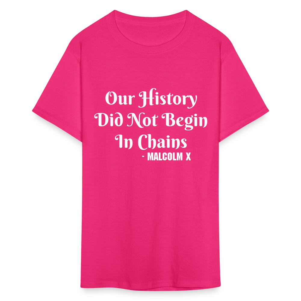 Our History - Malcolm X - T-Shirt - fuchsia