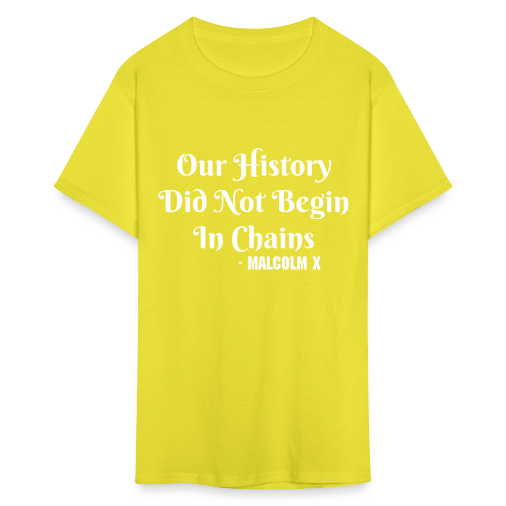 Our History - Malcolm X - T-Shirt - yellow