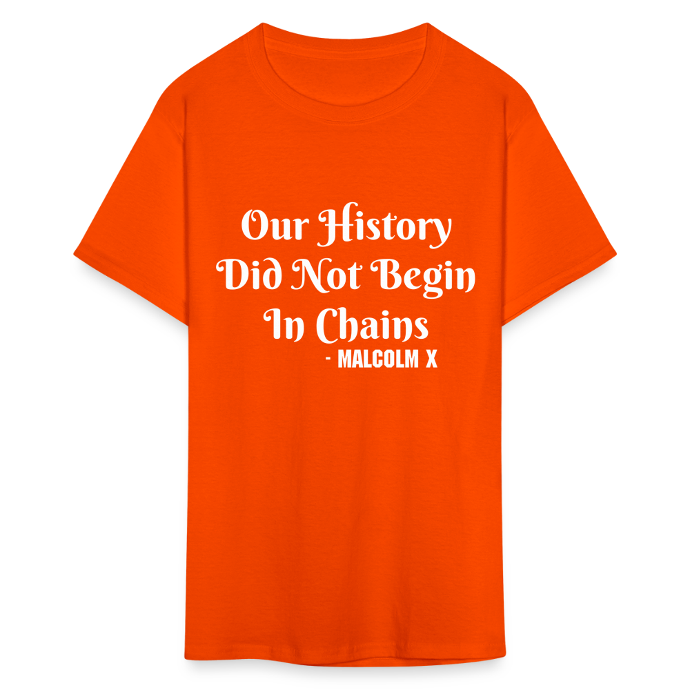 Our History - Malcolm X - T-Shirt - orange