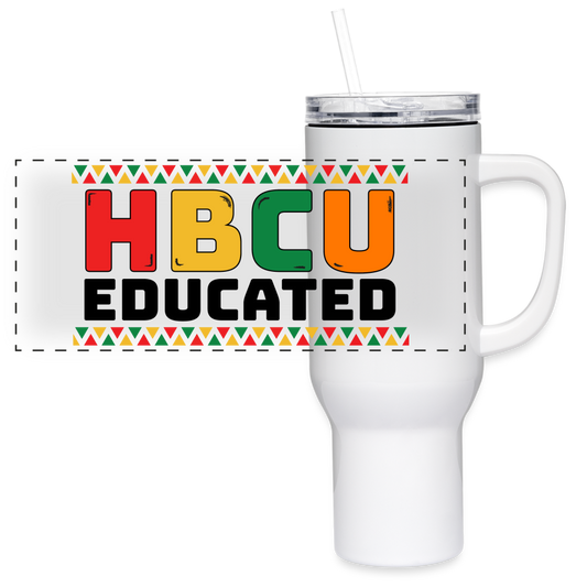 HBCU 40 oz Travel Tumbler - white