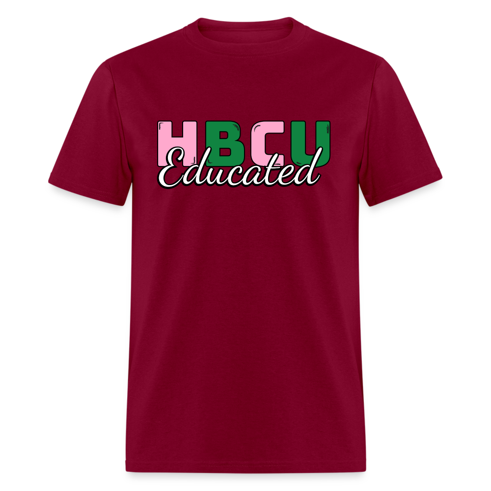 HBCU Educated AKA T-Shirt - burgundy