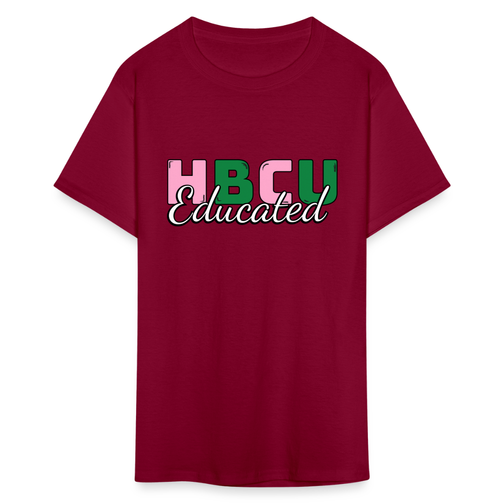 HBCU Educated AKA T-Shirt - burgundy