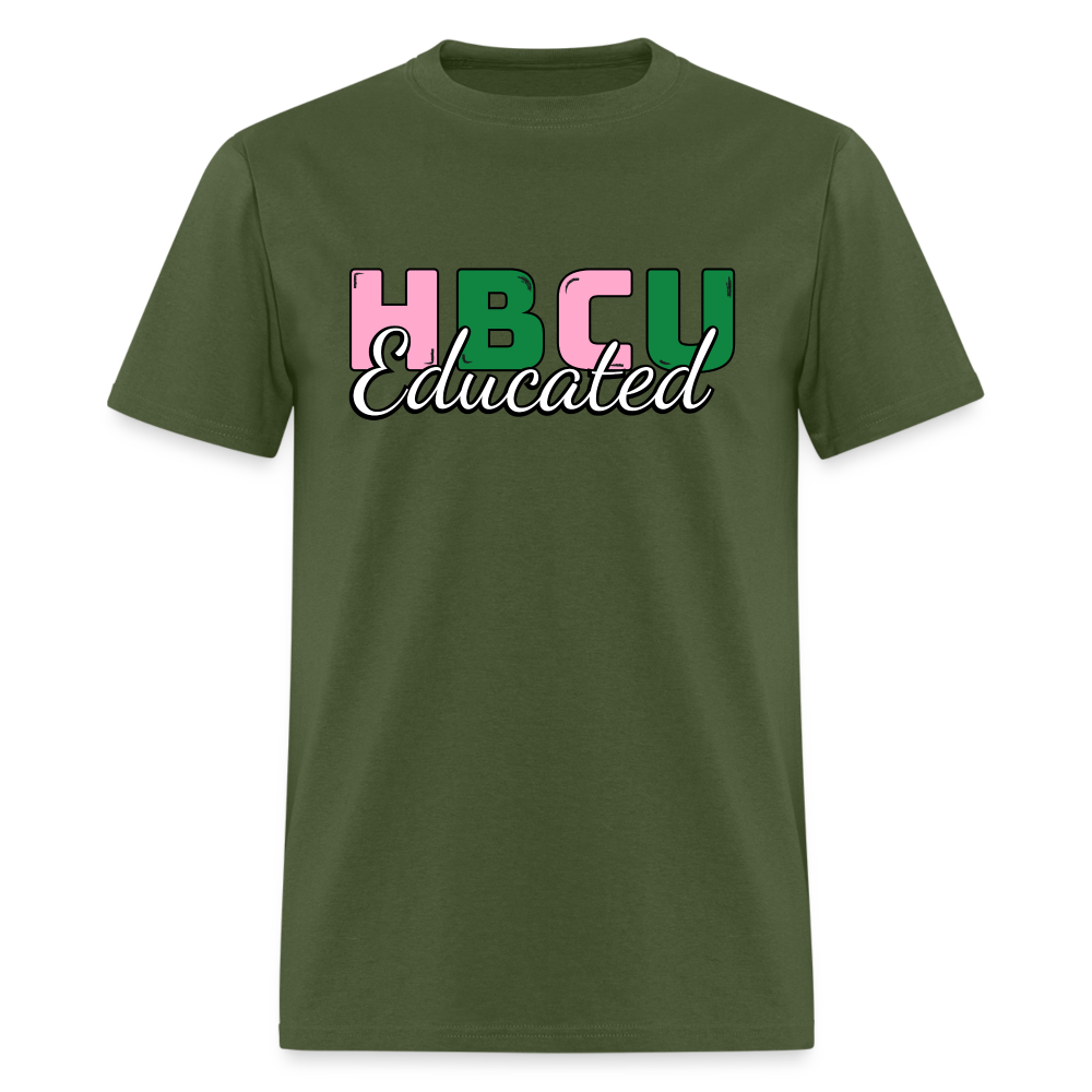 HBCU Educated AKA T-Shirt - military green