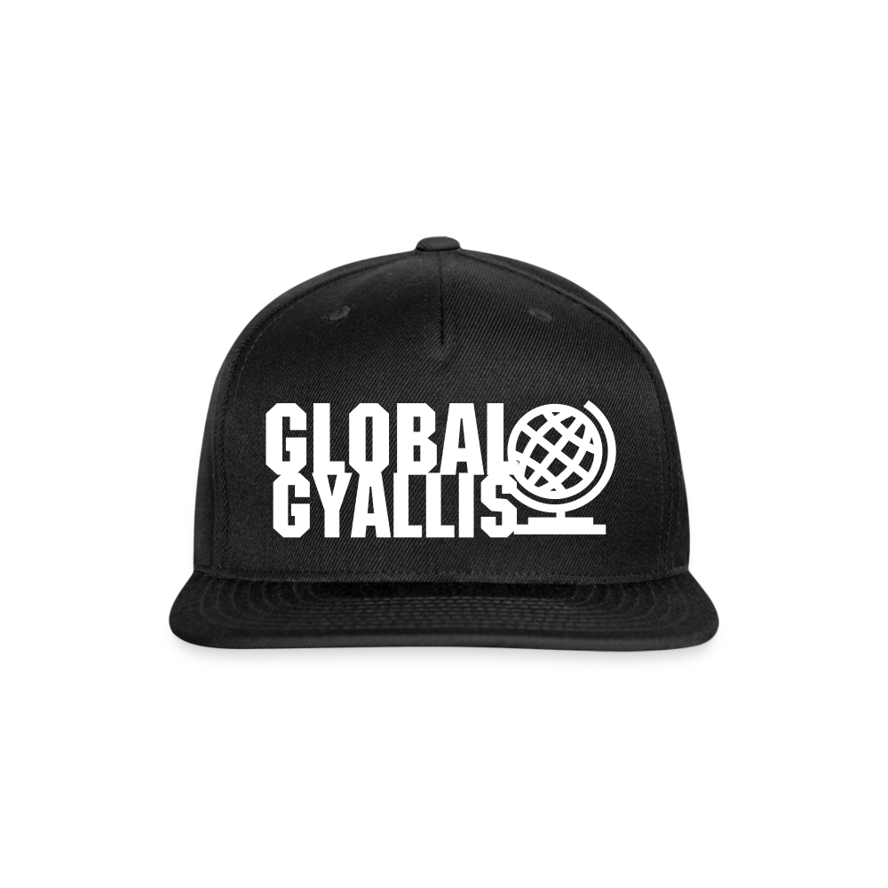 Global Gyallis Snapback Baseball Cap - black