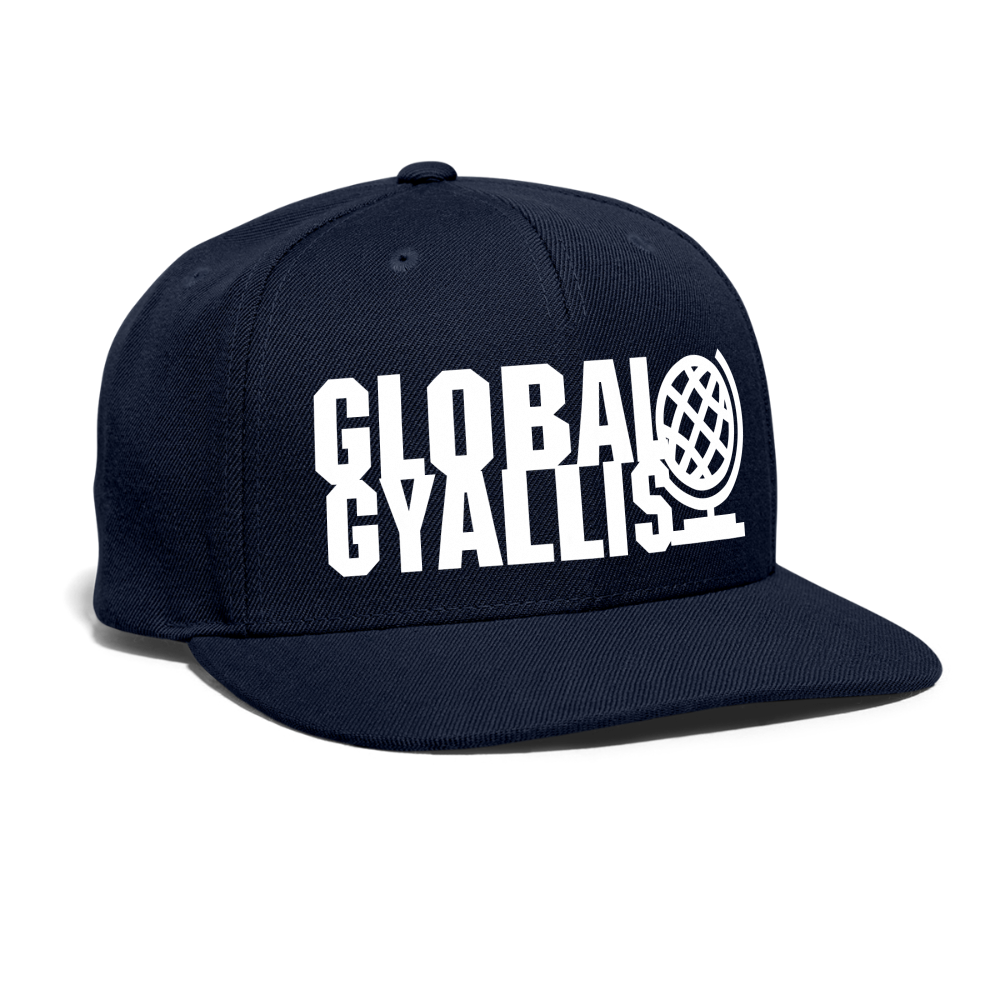 Global Gyallis Snapback Baseball Cap - navy