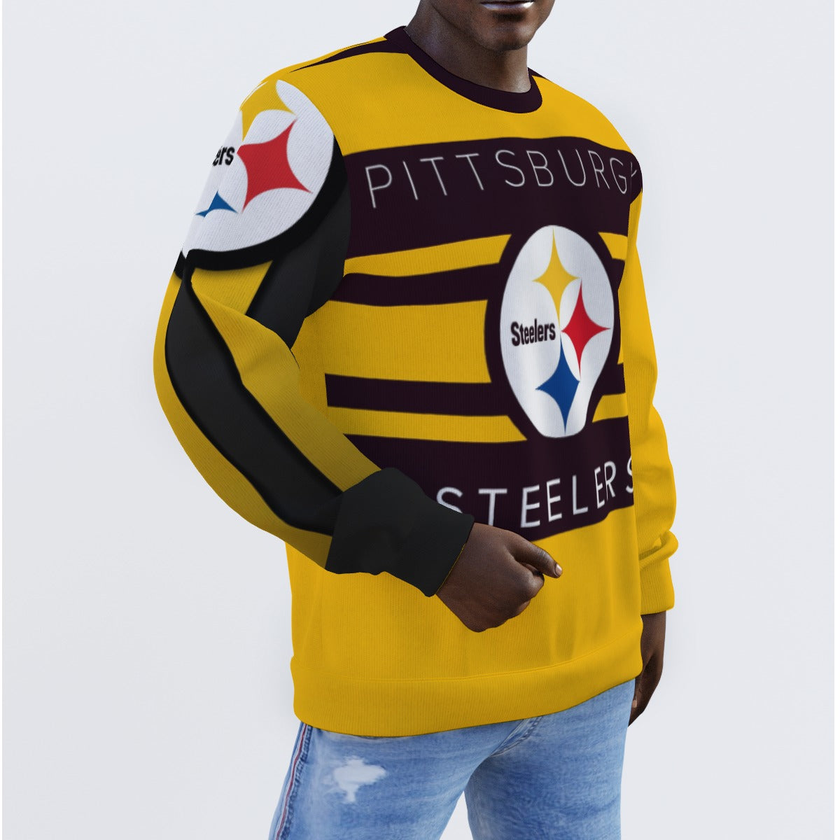 Pittsburgh Steelers All-Over Print Men's Sweater