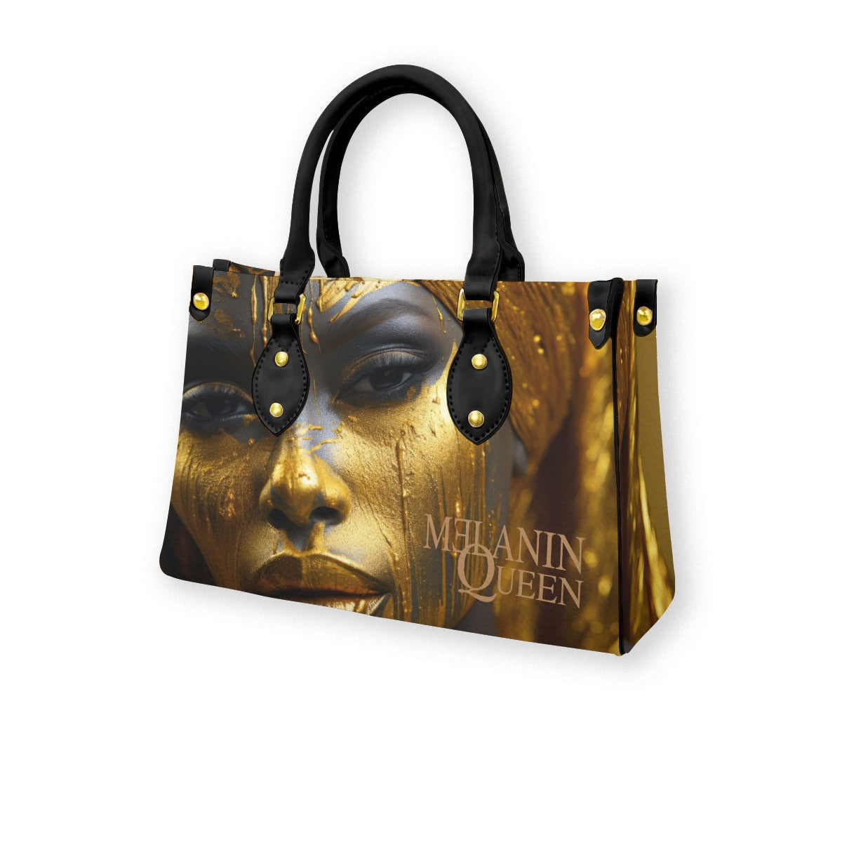 Golden Goddess by Melanin Queen - Women's Tote Bag With Black Handle