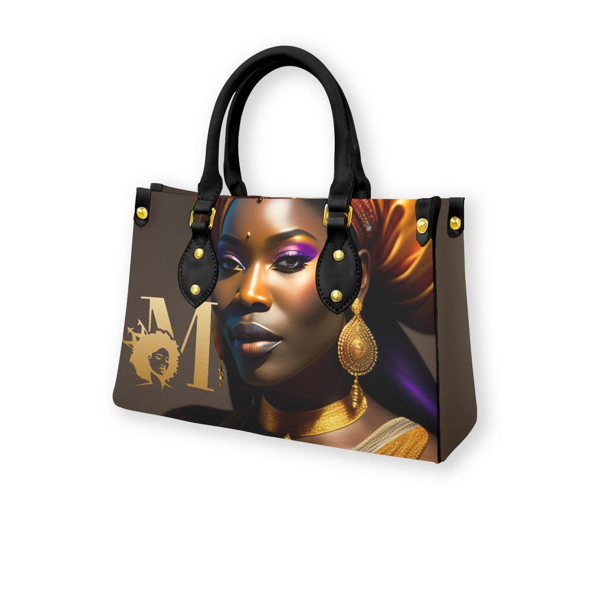 Queen To Be by Melanin Goddess - Women's Tote Bag With Black Handle
