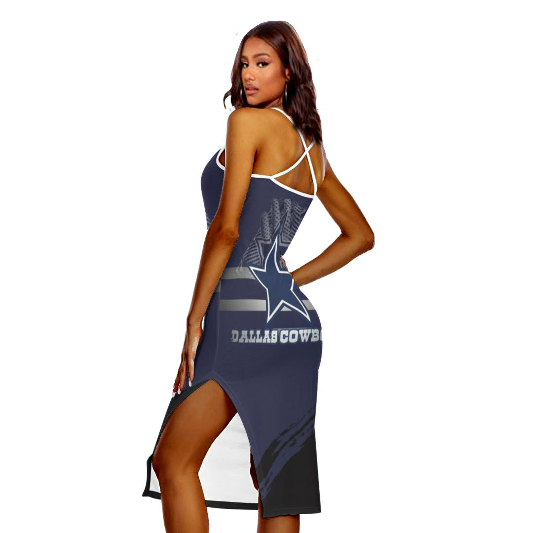 Dallas Cowboys - Women's Back Cross Cami Dress