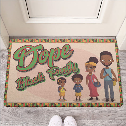 Dope Black Family Door Mat | Rubber