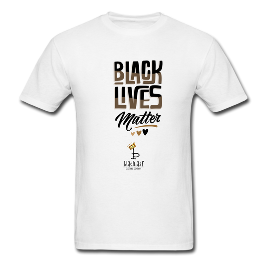 Black Lives Matter - Gold Tee - white