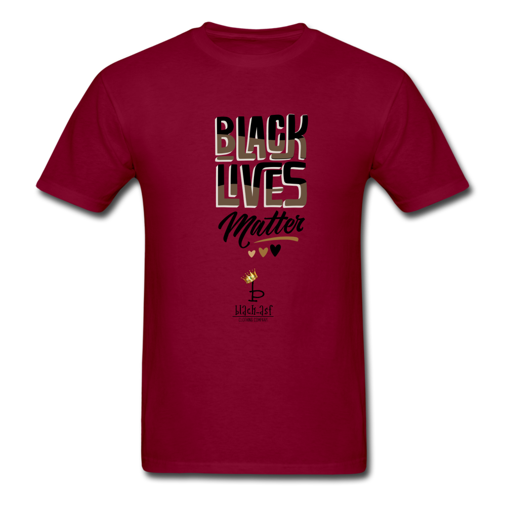 Black Lives Matter - Gold Tee - burgundy