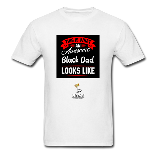 Awesome Black Dad2 Tee - white