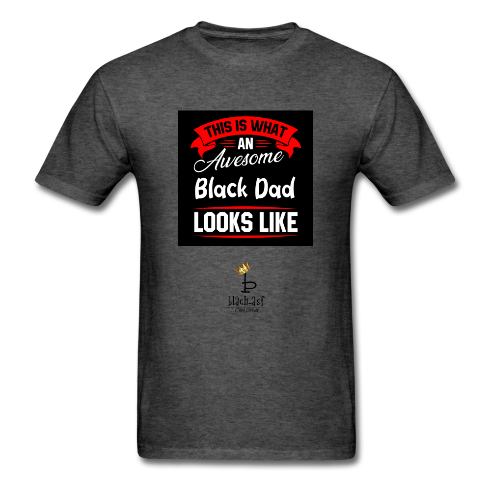 Awesome Black Dad2 Tee - heather black