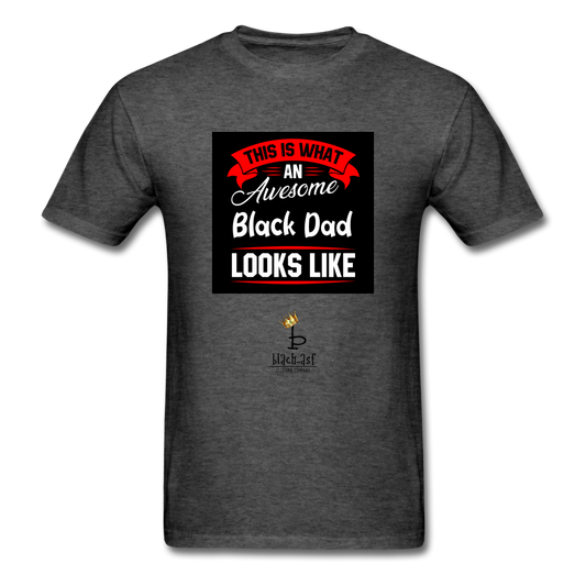 Awesome Black Dad2 Tee - heather black