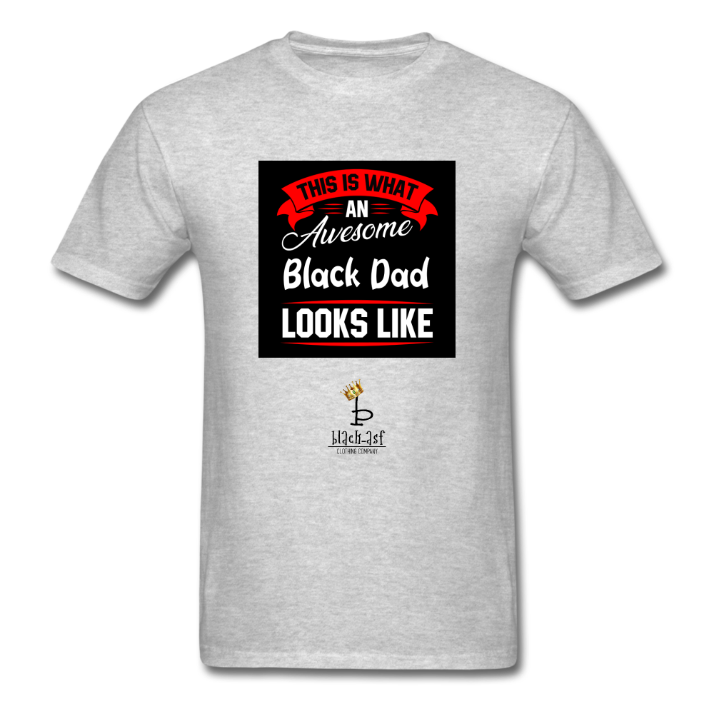 Awesome Black Dad2 Tee - heather gray