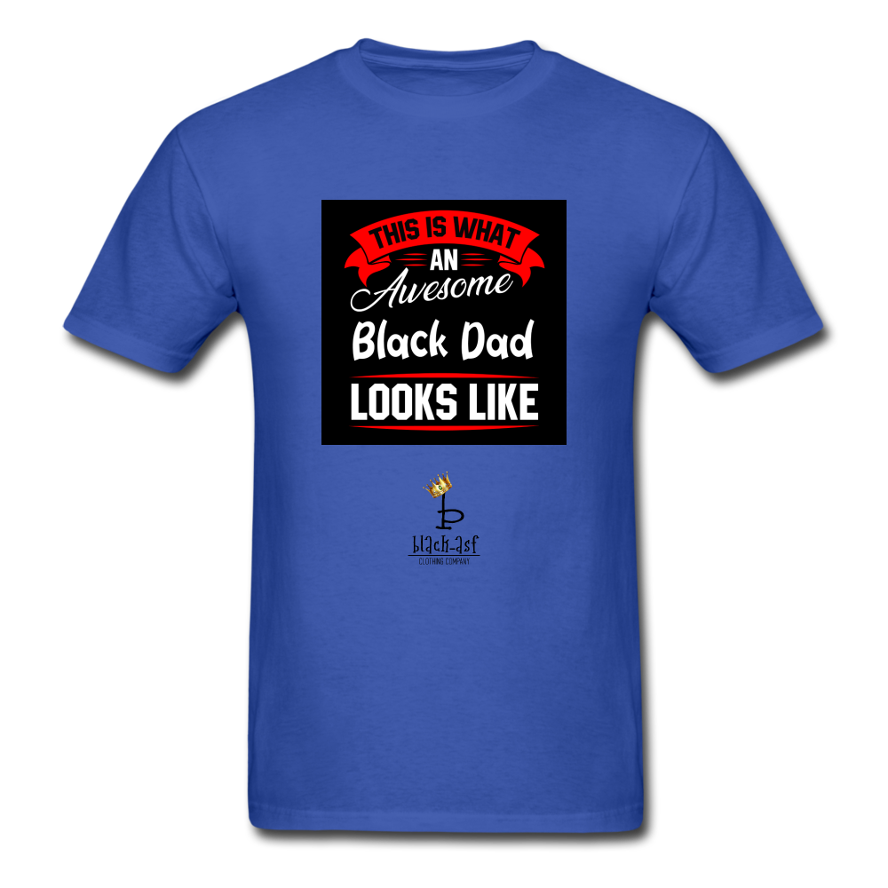 Awesome Black Dad2 Tee - royal blue