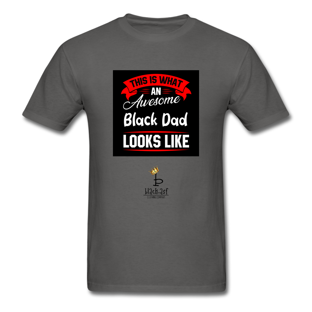 Awesome Black Dad2 Tee - charcoal