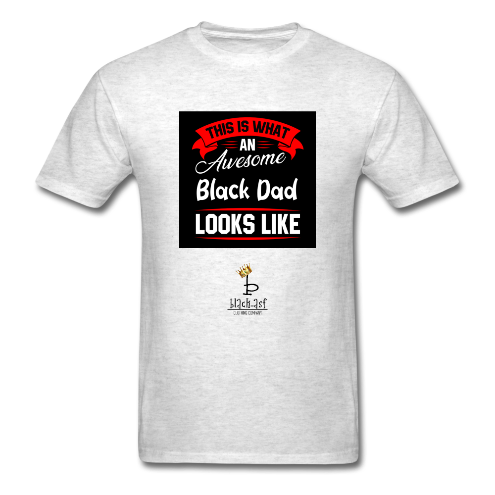 Awesome Black Dad2 Tee - light heather gray
