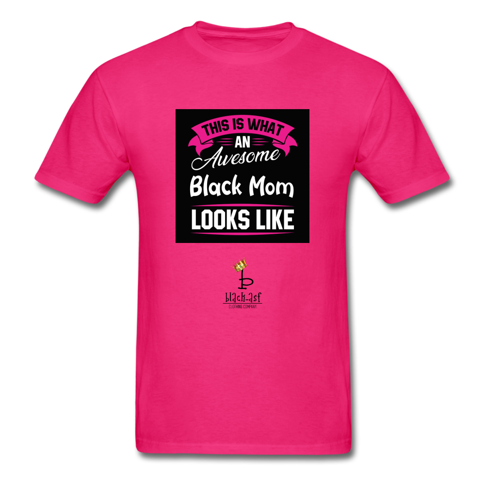 Awesome Black Mom Tee - fuchsia