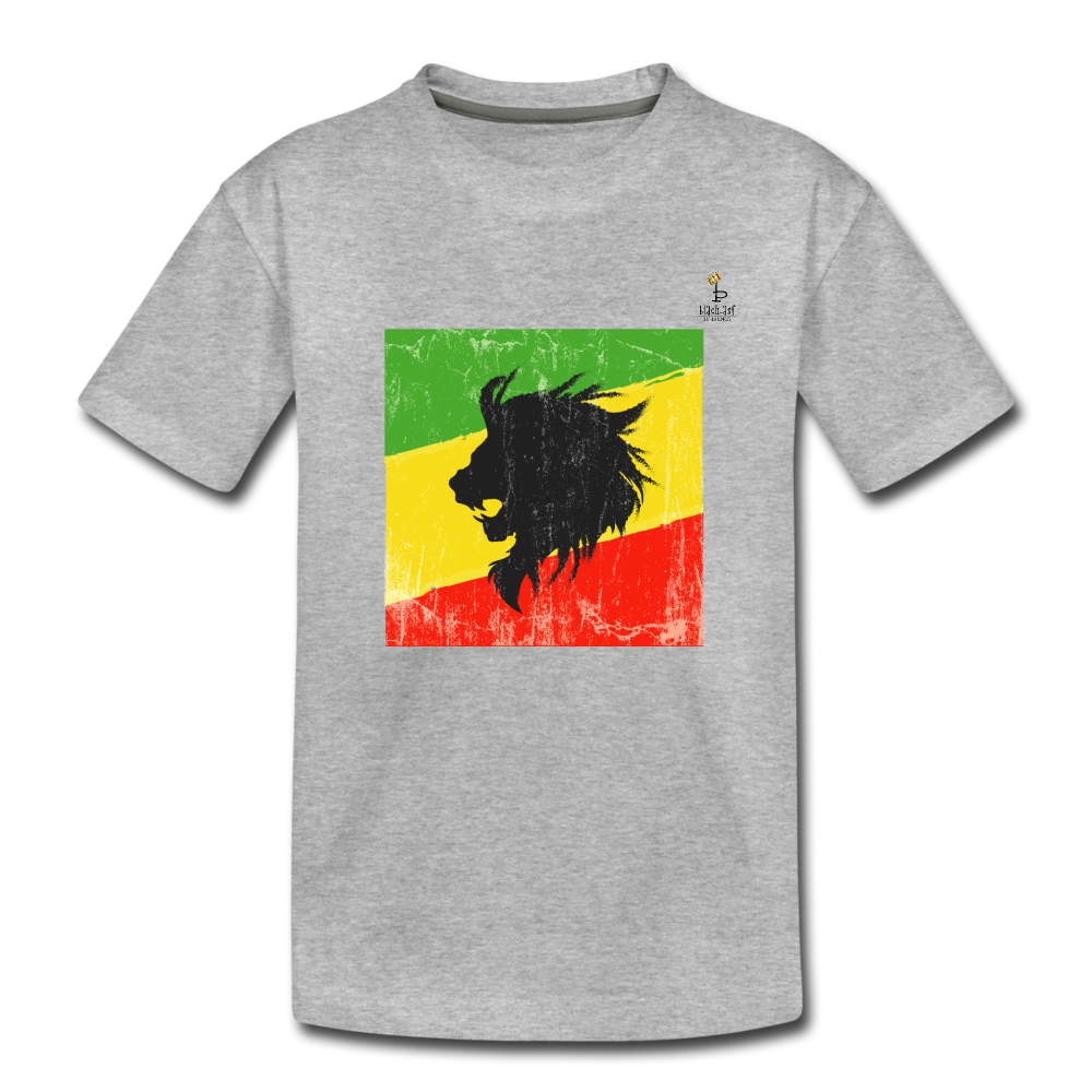 Lion of Judah - Kids' Premium T-Shirt - heather gray