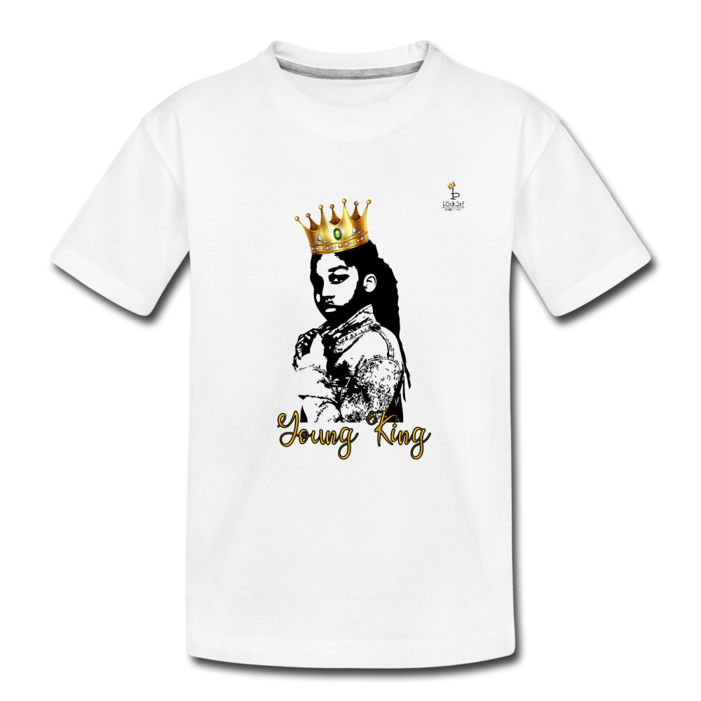 Young King - Toddler Premium T-Shirt - white