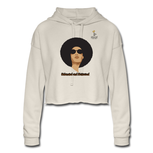 Melanated and Moisturized - Women's Cropped Hoodie - dust