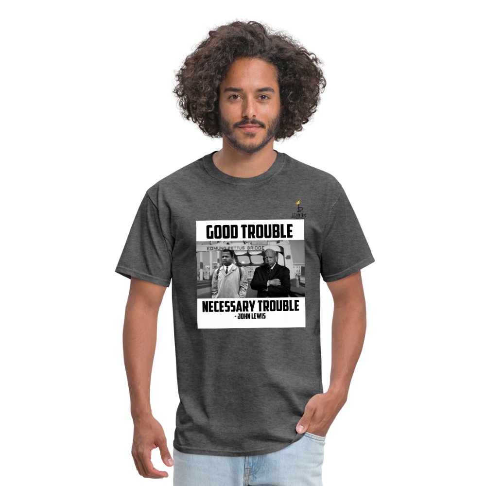 Good Trouble - Men's T-Shirt - heather black