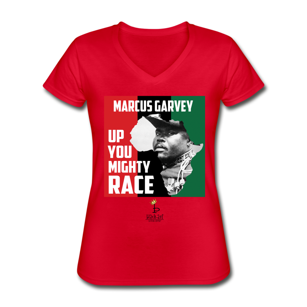 Up You Mighty Race - Women's V-Neck T-Shirt - red