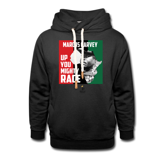 Up You Mighty Race - Shawl Collar Hoodie - black