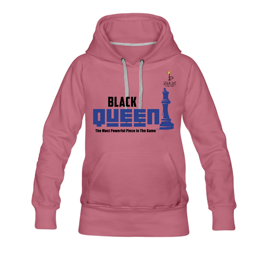 Black Queen Chess Piece - Women’s Premium Hoodie - mauve