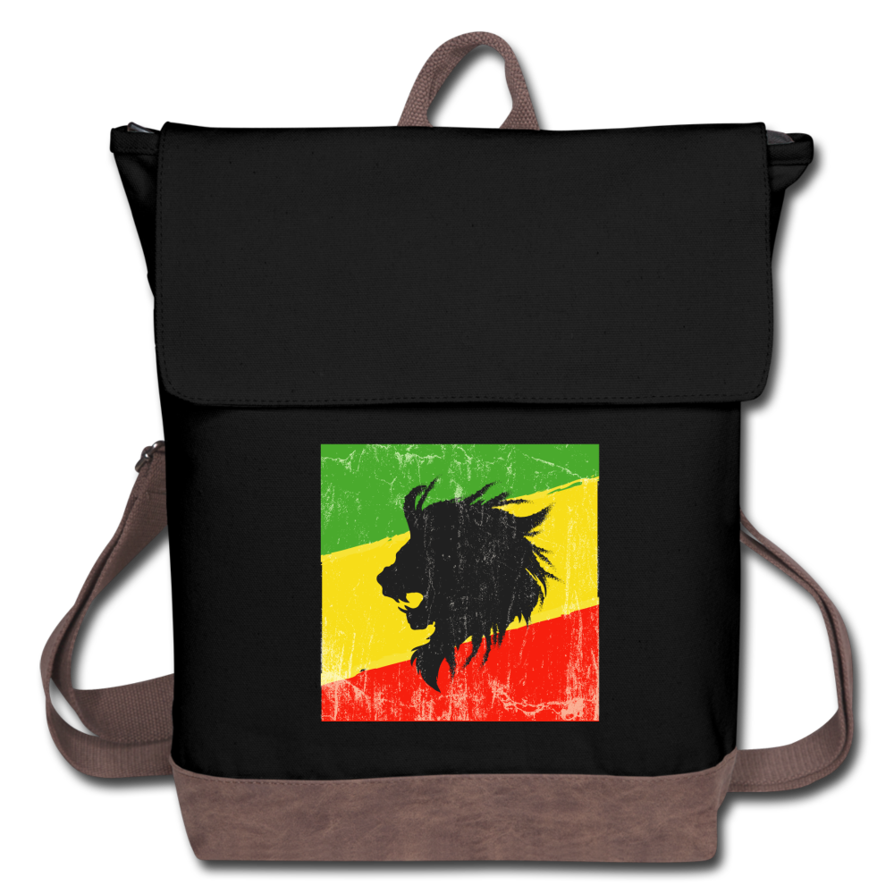 Lion of Judah - Canvas Backpack - black/brown