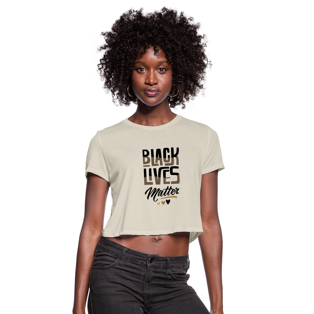 Black Lives Matter Women's Cropped T-Shirt - dust