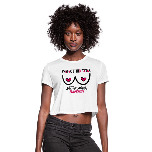 Protect the Tatas Women s Cropped T Shirt Black ASF Clothing
