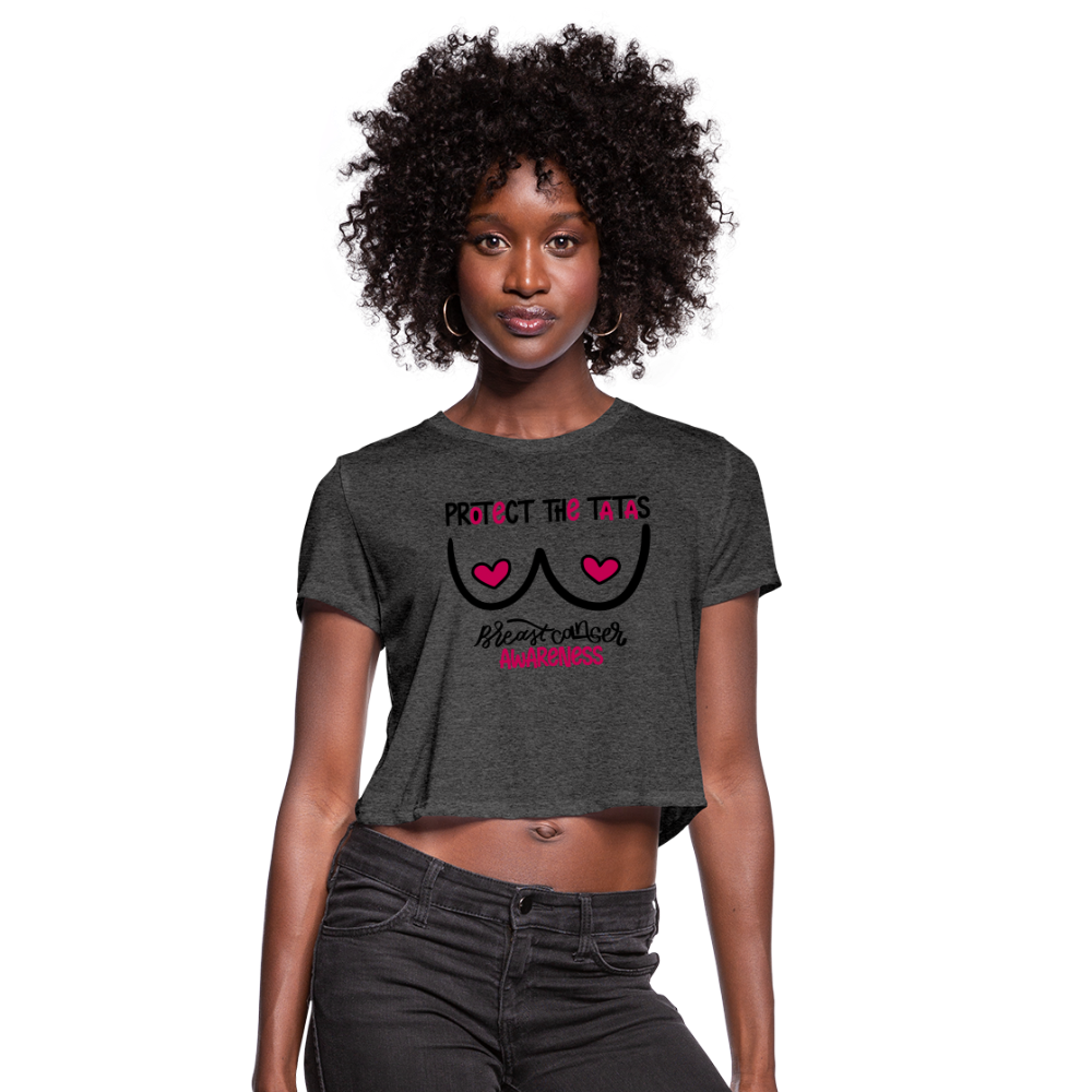 Protect the Tatas - Women's Cropped T-Shirt - deep heather