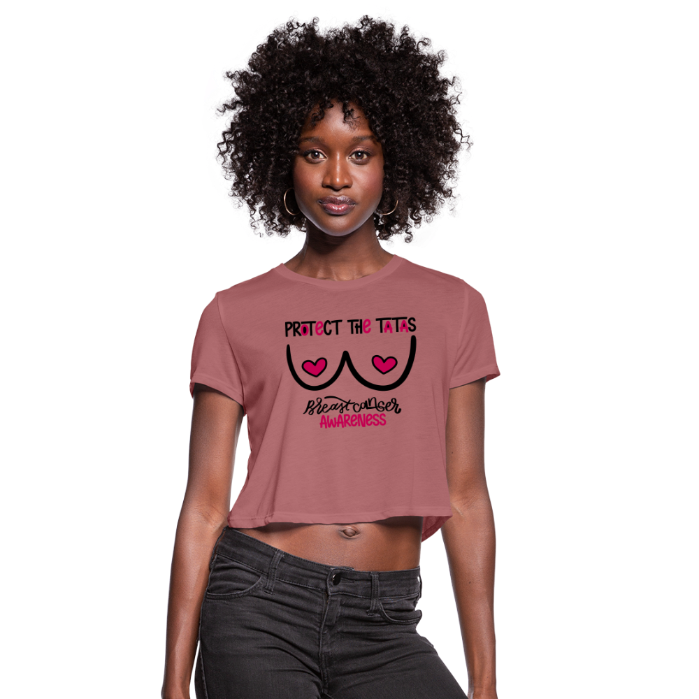 Protect the Tatas - Women's Cropped T-Shirt - mauve