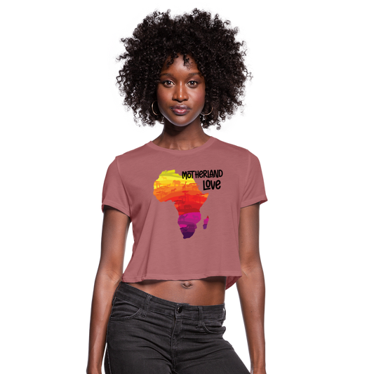 Motherland Love - Women's Cropped T-Shirt - mauve