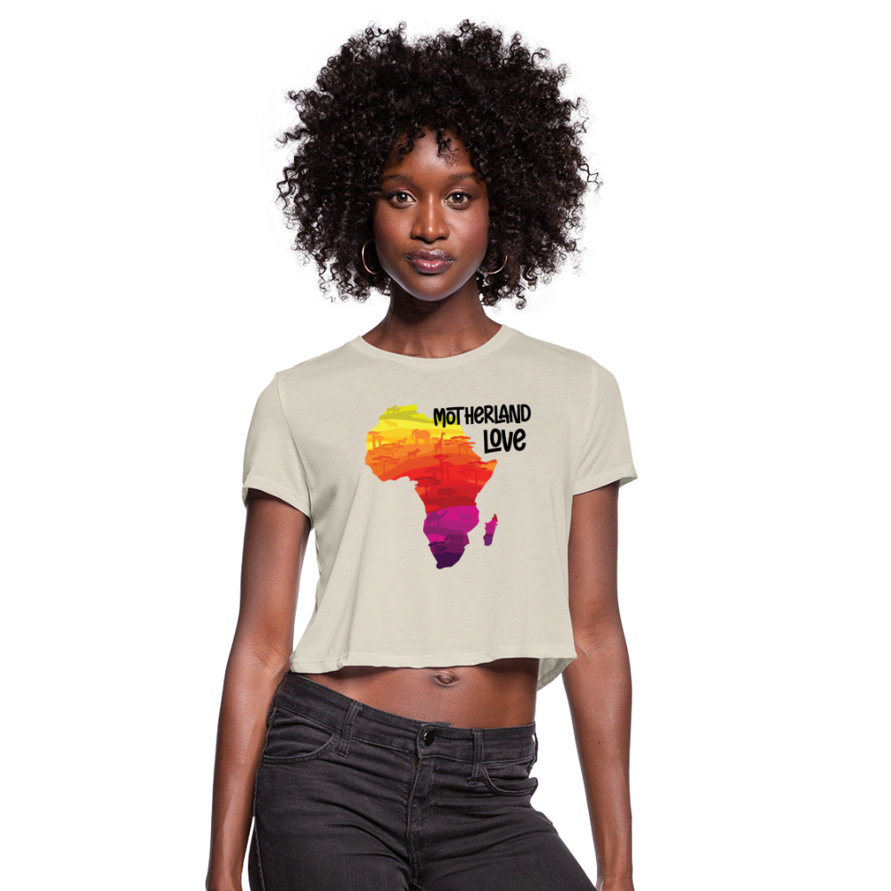 Motherland Love - Women's Cropped T-Shirt - dust