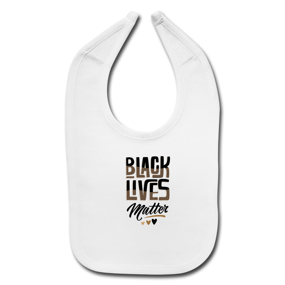 BLM Baby Bib - white